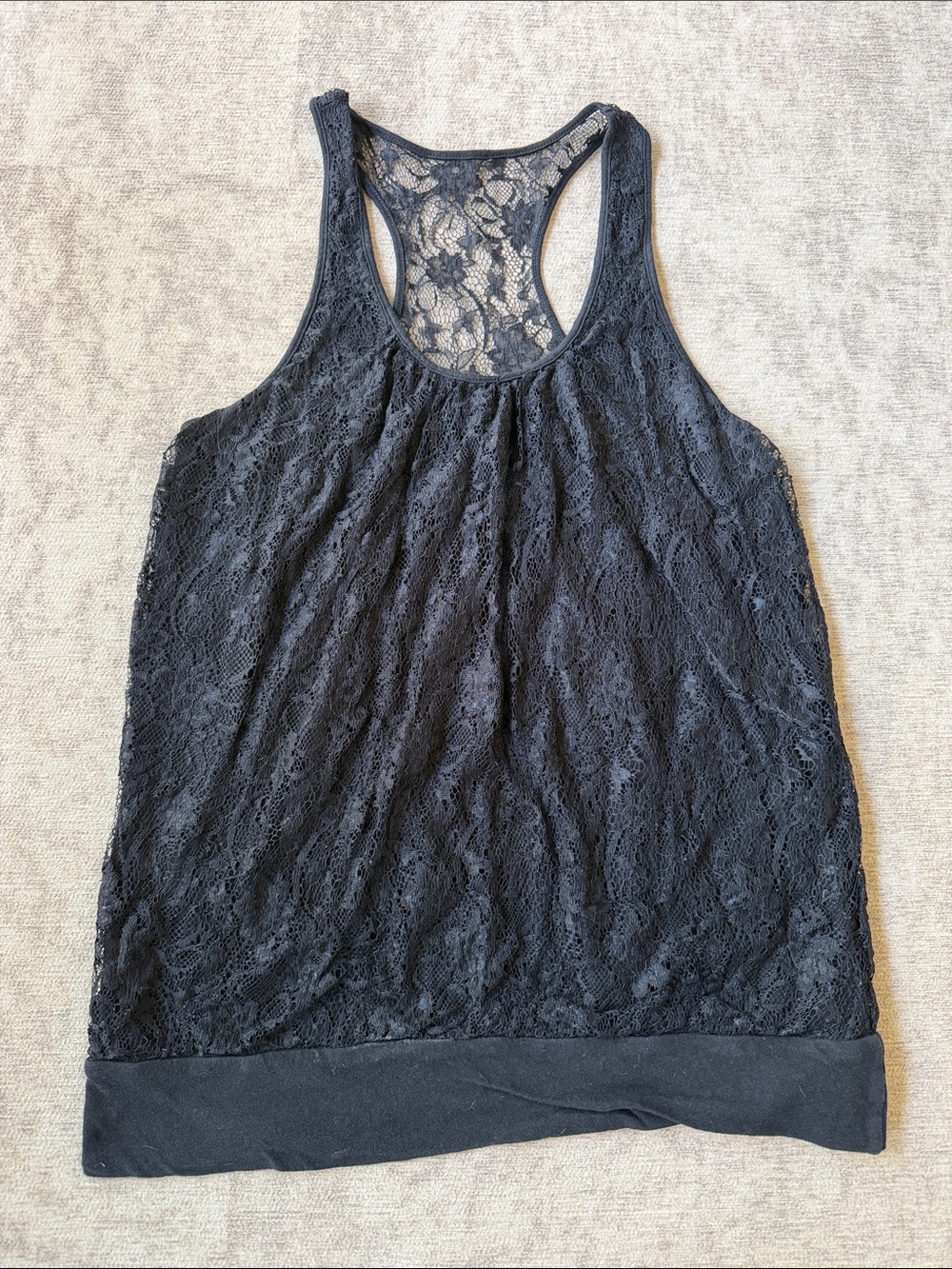 Express Black Lace Racerback Tank - Picture 1 of 2